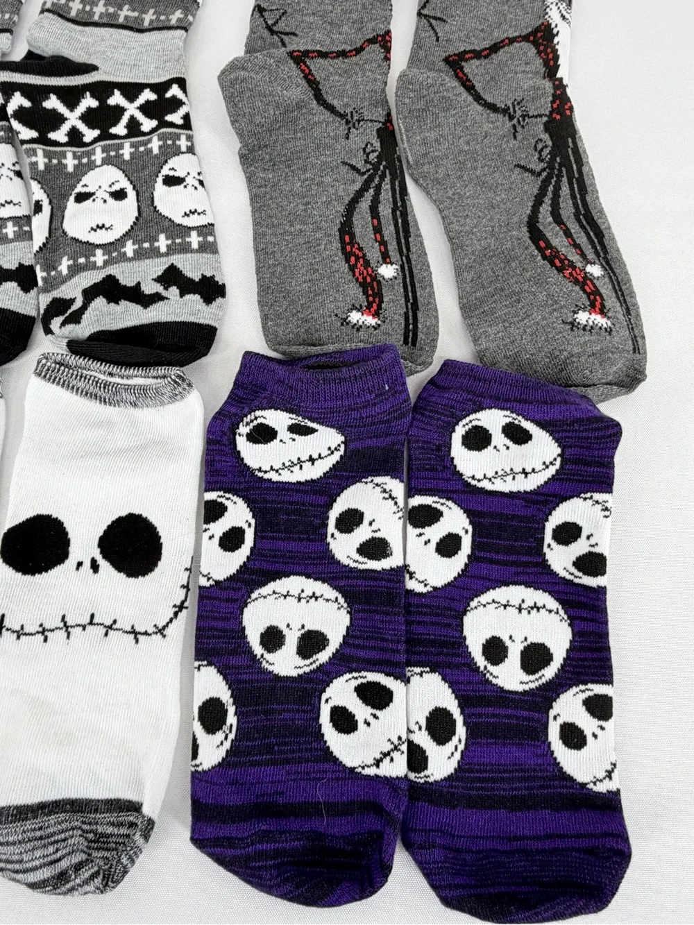 Disney Nightmare Before Christmas Lot of 8 Pairs of Socks